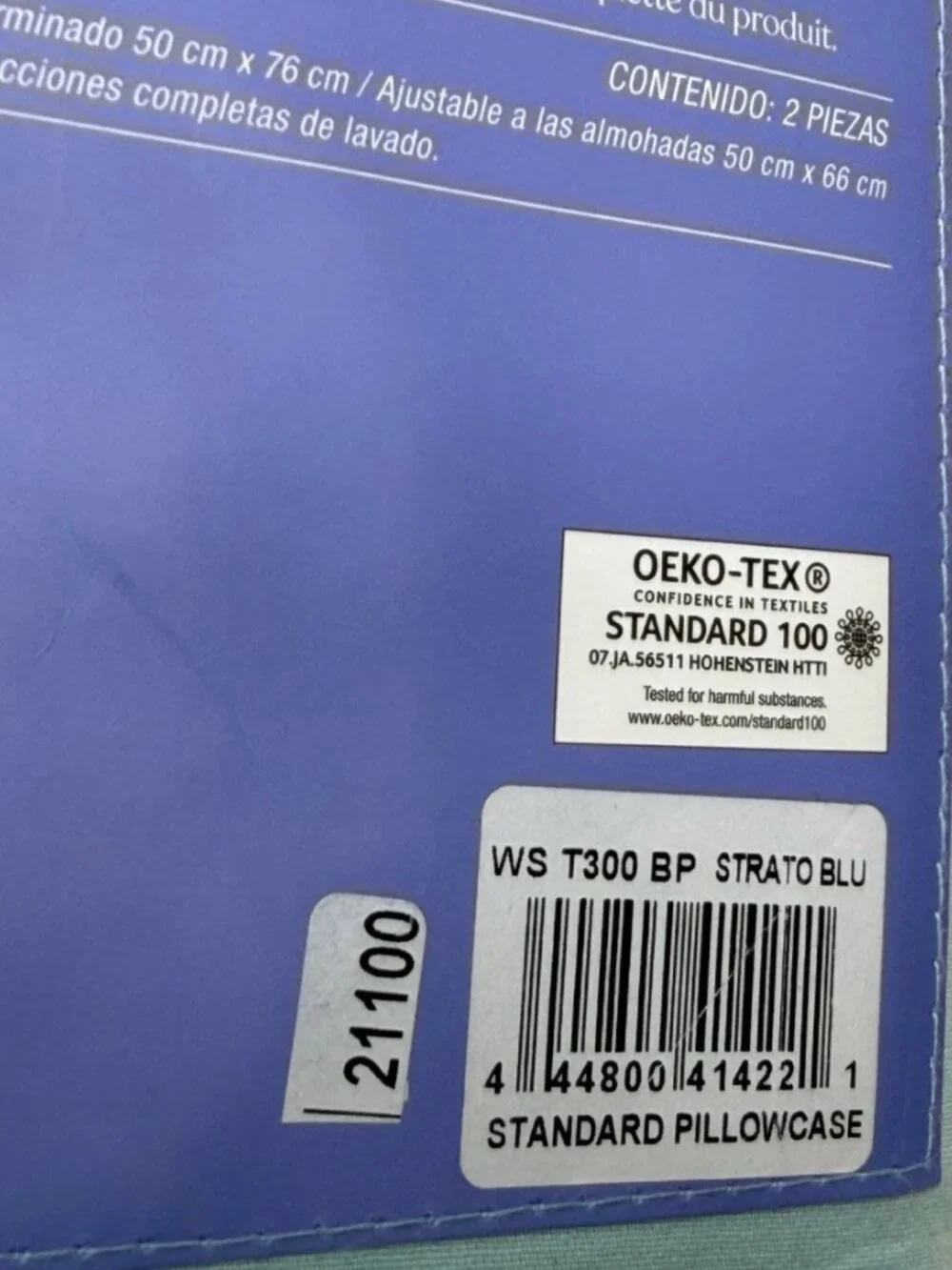 new STRATO BLUE Wild Sage ISLA Brushed Percale Cotton Standard/Queen Pillowcases